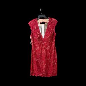 Elegant Red Lace Dress